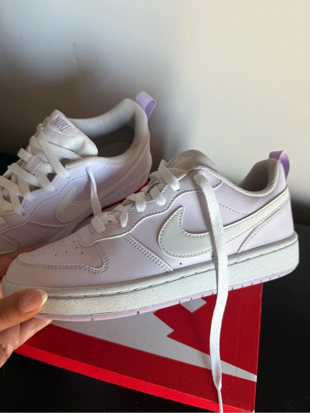 Nike Kids' Light Purple/White Low-Top Sneakers- ‘Barely Grape’